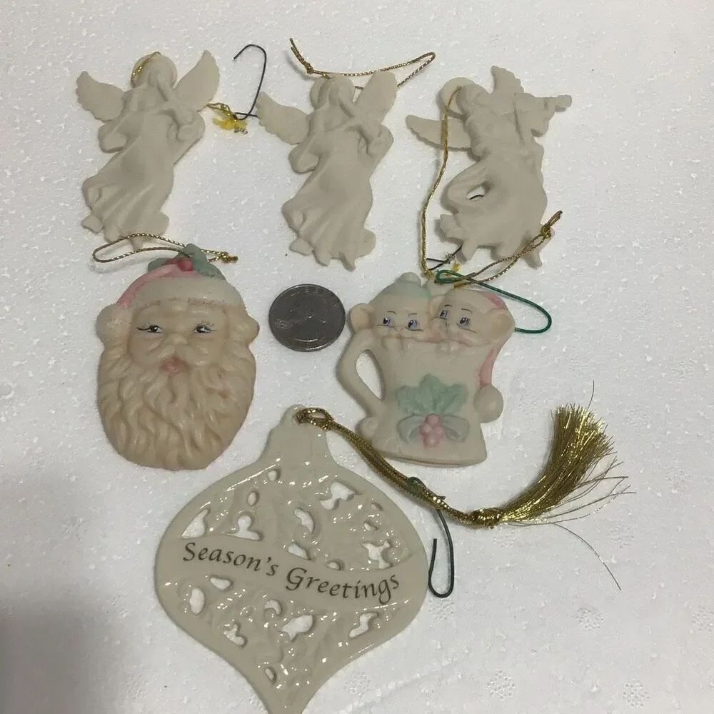 Ornaments a lot of 6 Linux Angels one Linux seasons, greeting ornament,
